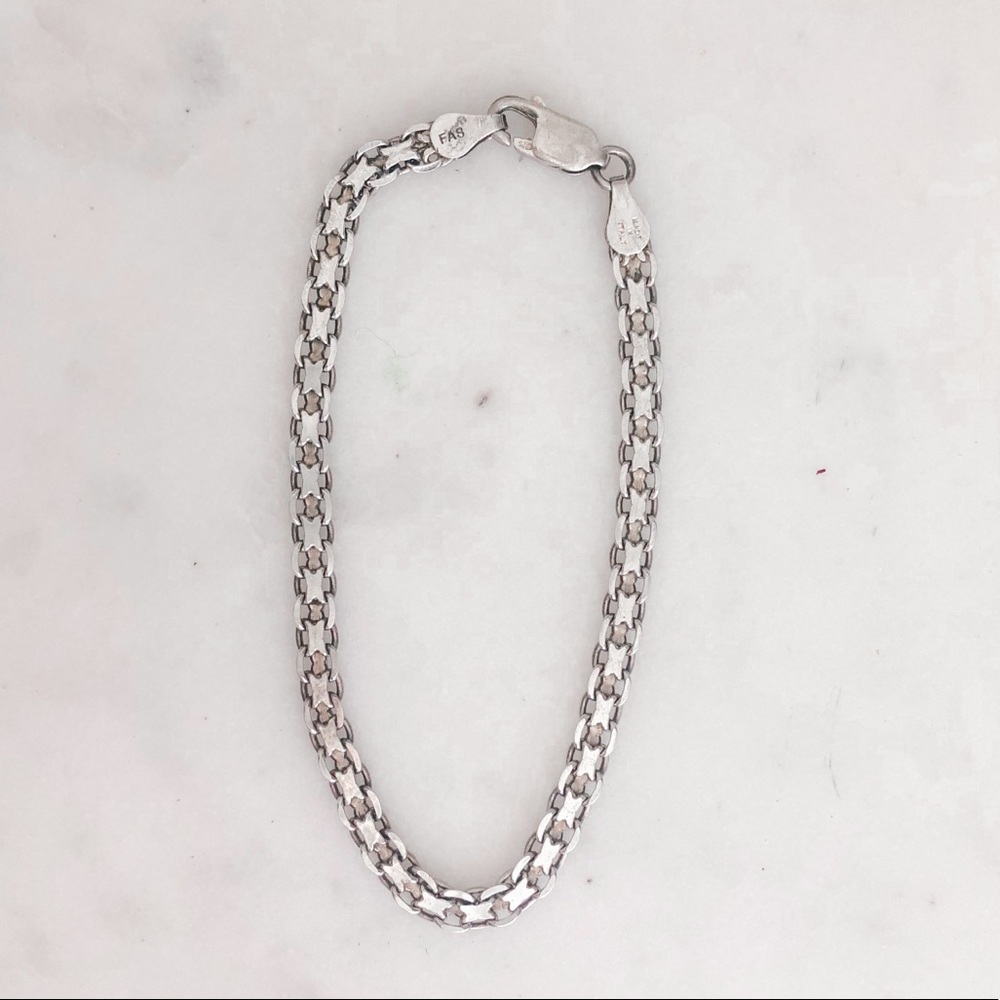 Sterling silver Italian made link bracelet